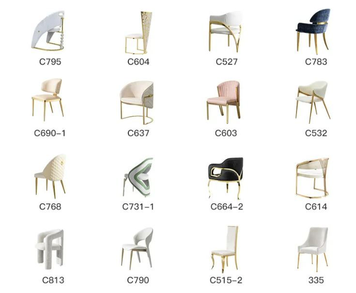 Velvet Fabric Dining Chairs