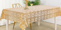 Gold/Silver PVC LACE Tablecloth with bottom film