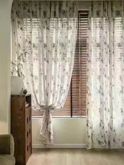 Minimalist linen curtains, no fading, non-flammable