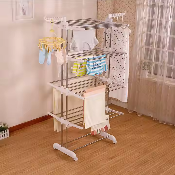 Folding Standing Clothes Rack