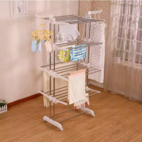 Folding Standing Clothes Rack