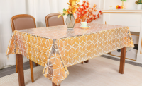 Gold/Silver PVC LACE Tablecloth with bottom film