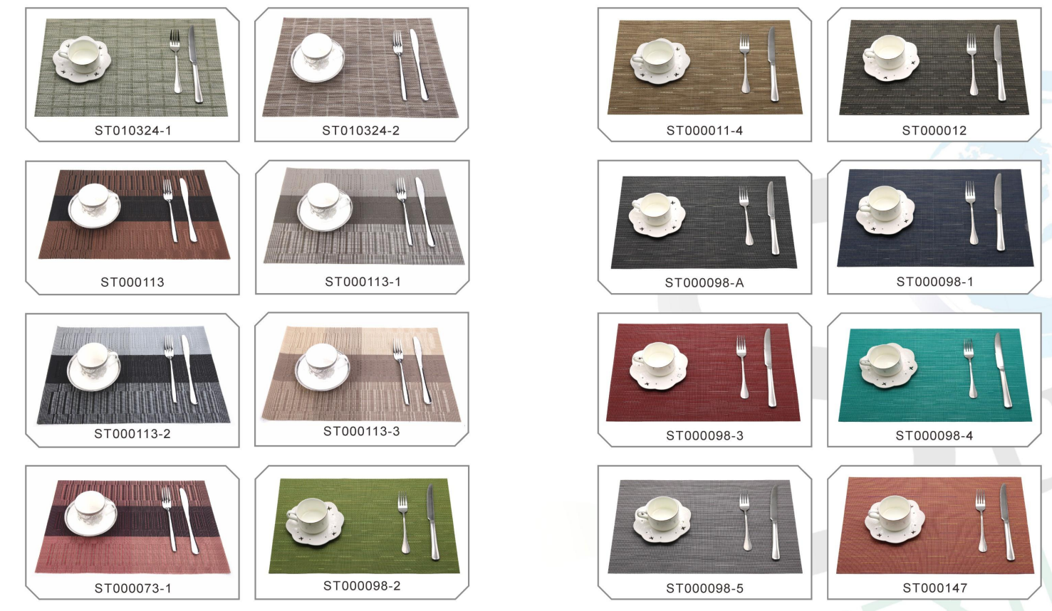 Luxury Home/Restaurant Textilene Placemat 30X45CM